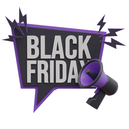 Black Friday-Werbekarte  3D Icon