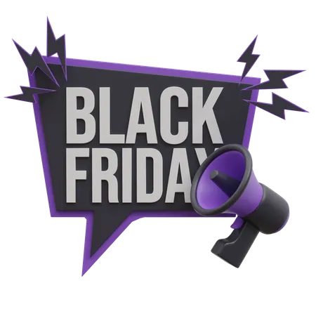 Black Friday-Werbekarte  3D Icon
