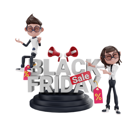 Black Friday Angebot  3D Illustration