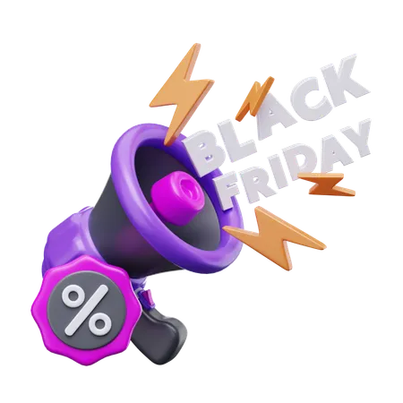 Ankündigung zum Black Friday  3D Icon