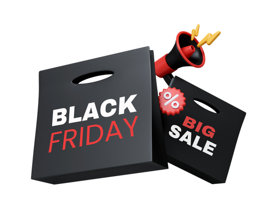 Ankündigung zum Black Friday  3D Icon