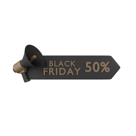 Ankündigung zum Black Friday  3D Icon