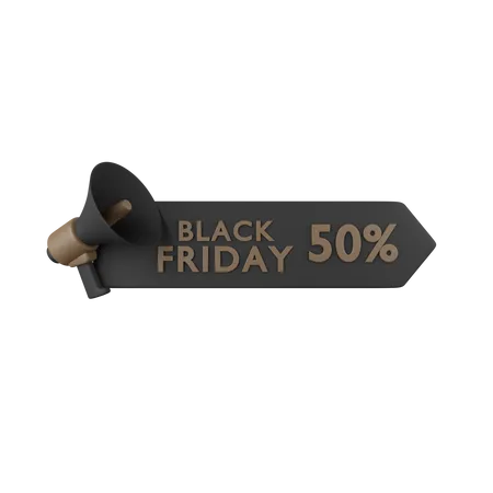 Ankündigung zum Black Friday  3D Icon