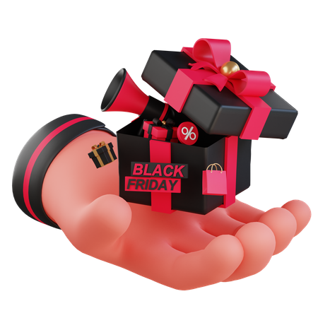 Ankündigung zum Black Friday  3D Icon