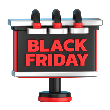 Ankündigungstafel für den Black Friday  3D Icon