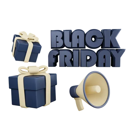 Black Friday Announcement  3D Icon