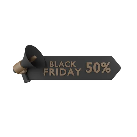 Black Friday Announcement  3D Icon