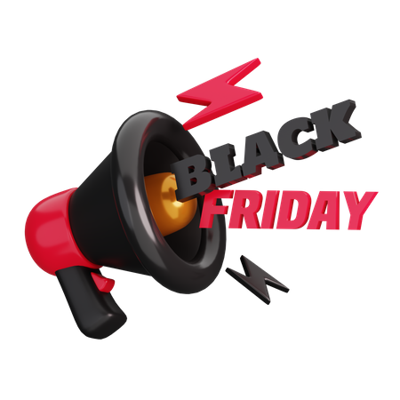 Black Friday Announcement  3D Icon