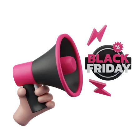 Black Friday Announcement  3D Icon