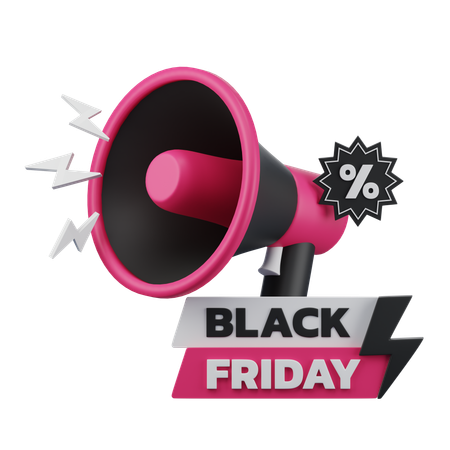 Black Friday Announcement  3D Icon