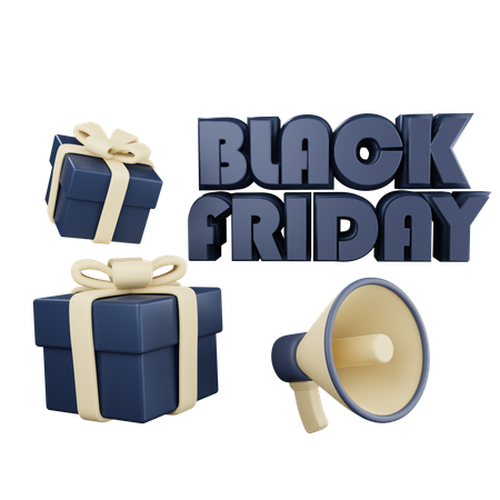 Black Friday Announcement  3D Icon