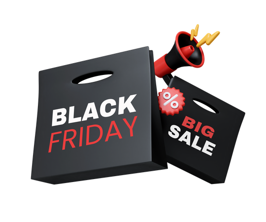 Black Friday Announcement  3D Icon