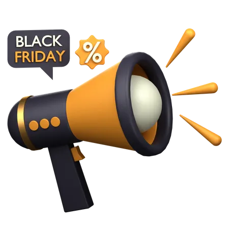 Black Friday Announcement  3D Icon