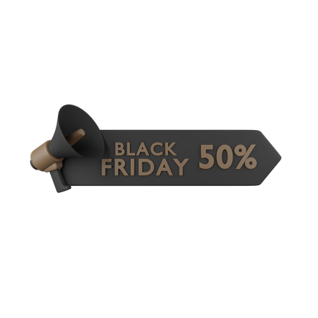 Black Friday Announcement  3D Icon