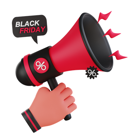 Black friday announcement  3D Icon