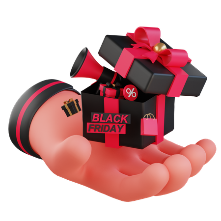 Black friday announcement  3D Icon