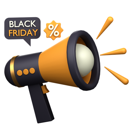 Black Friday Announcement  3D Icon