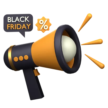 Black Friday Announcement 3 D Icon 3D Icon