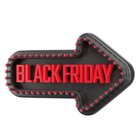 Black Friday Arrow  3D Icon