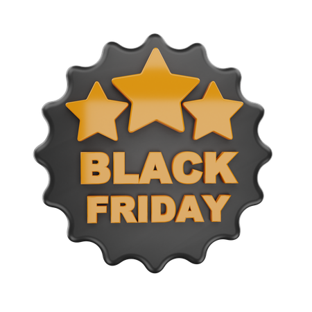 Black Friday Badge  3D Icon