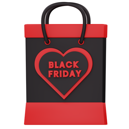 Black Friday Bag  3D Icon