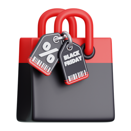 Black Friday Bag  3D Icon