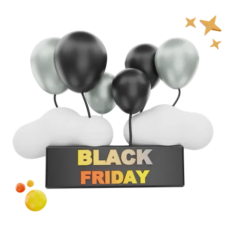 Black Friday Ballon  3D Icon