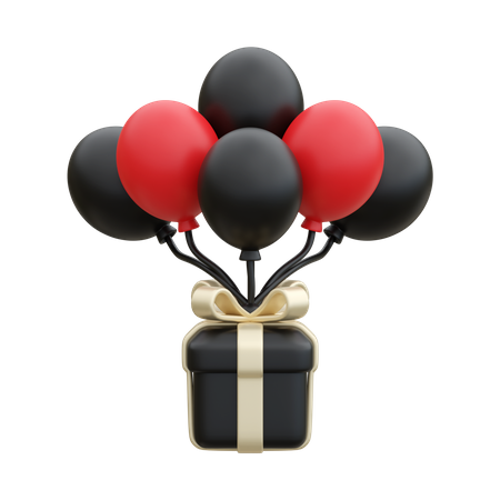 Black Friday Balloon  3D Icon