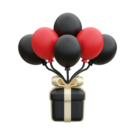 Black Friday Balloon  3D Icon