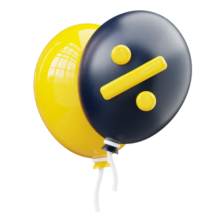 Black Friday Balloon  3D Icon