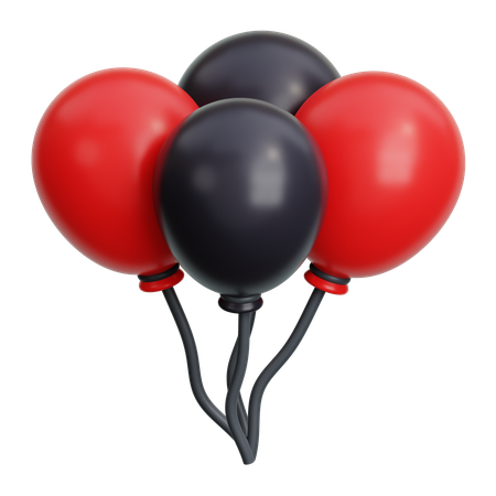 Black Friday Balloon  3D Icon