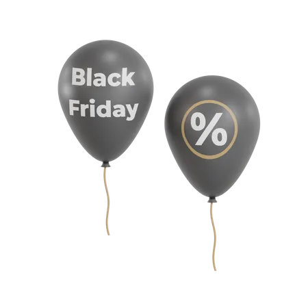 Black Friday Balloon 3D Icon