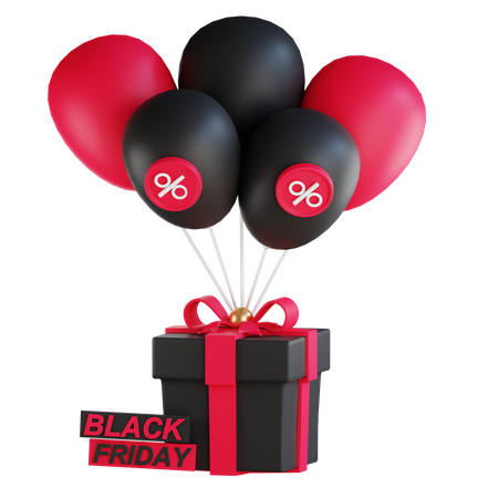 Black friday balloons  3D Icon