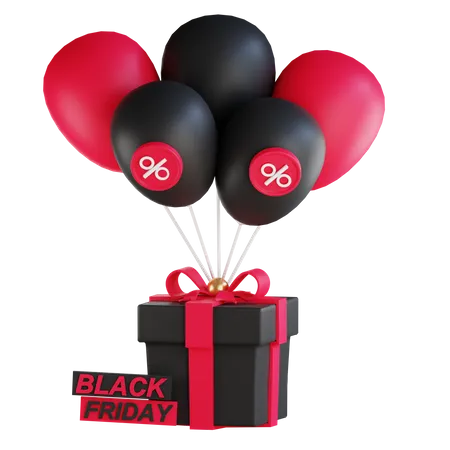 Black friday balloons  3D Icon