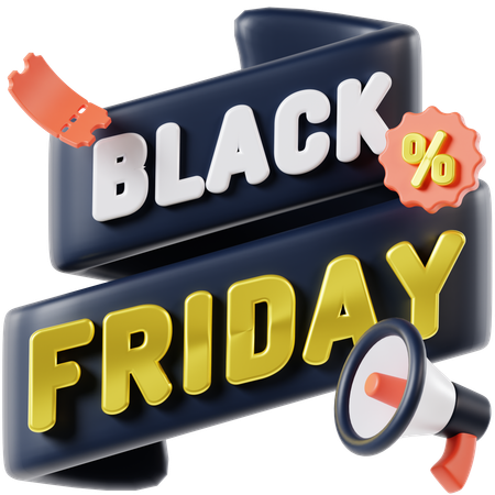 Black Friday Banner  3D Icon