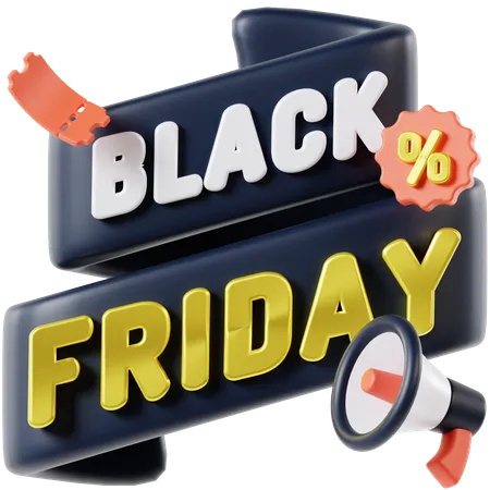 Black Friday Banner  3D Icon