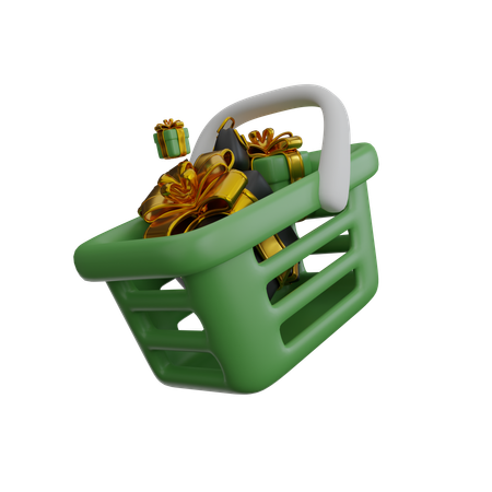 Black Friday Basket  3D Icon