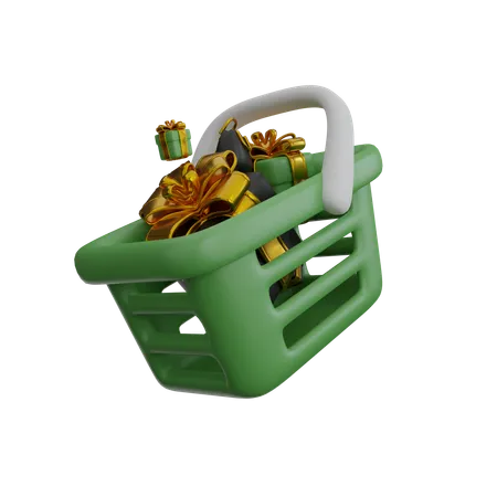 Black Friday Basket  3D Icon