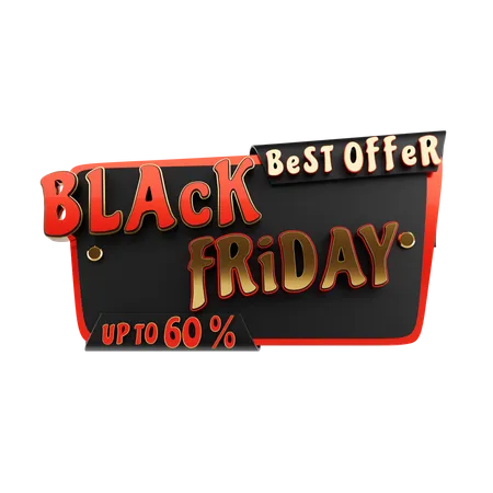 Black Friday Best Offer  3D Icon