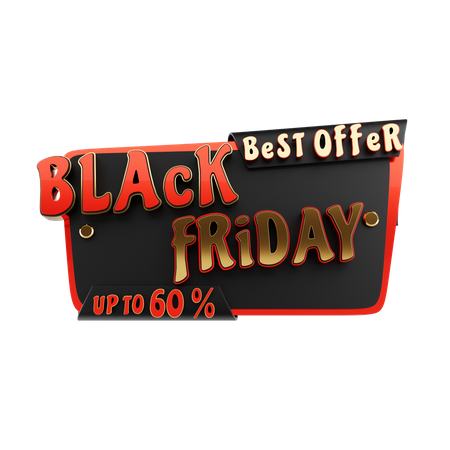 Black Friday Best Offer  3D Icon