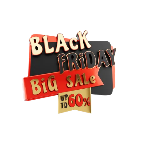 Black Friday Big Sale  3D Icon