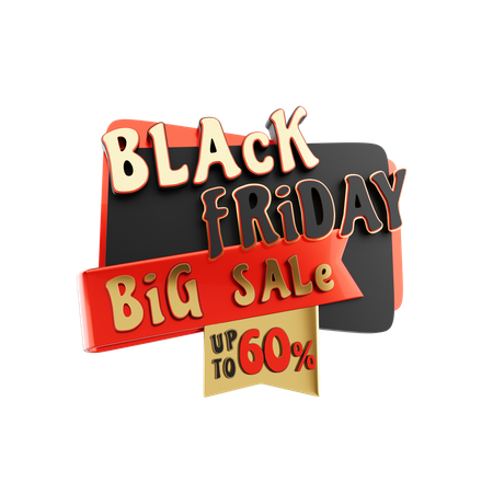 Black Friday Big Sale  3D Icon