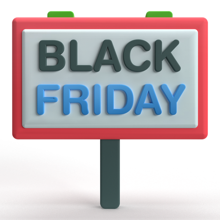 Black Friday Billboard  3D Icon