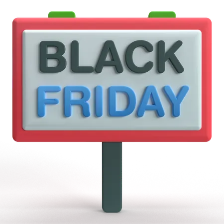 Black Friday Billboard  3D Icon