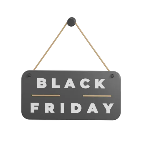 3 D Black Friday Shopping Board 3D Icon