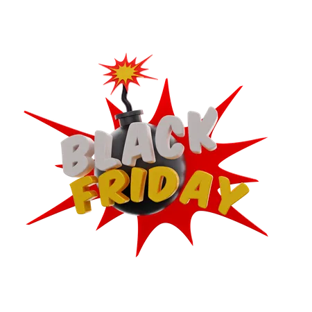 Black Friday Bomb  3D Icon