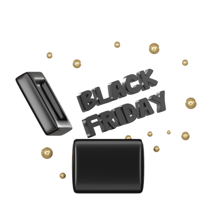 Black Friday Box  3D Icon