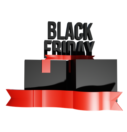 Caixa de sexta-feira negra  3D Icon