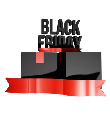 Black Friday Box  3D Icon