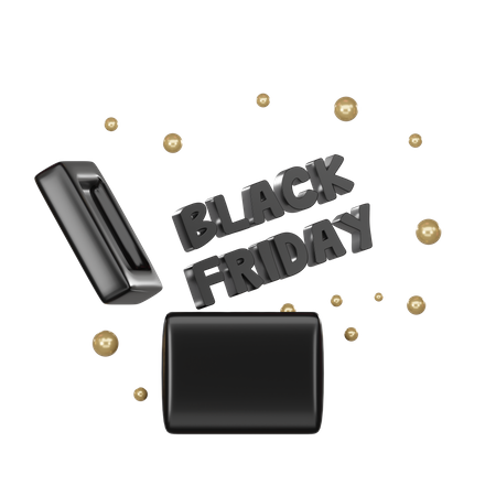 Black Friday Box  3D Icon